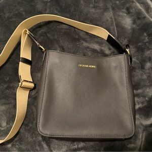Michael Kors Black and Tan Shoulder Bag